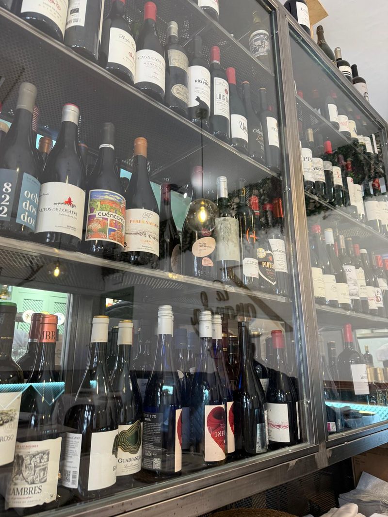 Selección de vinos en el restaurante La Zaranda de Ciudad Real
